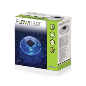 Lampada galleggiante per piscine Flowclear, tecnologia led, pannello solare e accensione automatica al tramonto